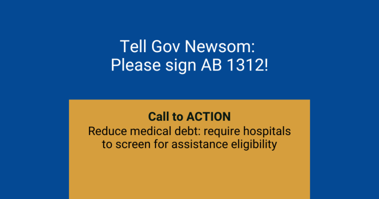 Text based graphic urging Governor Newsom to sign AB 1312