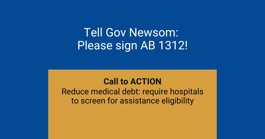 Text based graphic urging Governor Newsom to sign AB 1312