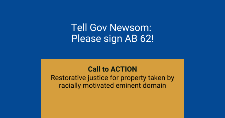 Text based image urging Governor Newsom to sign AB 62
